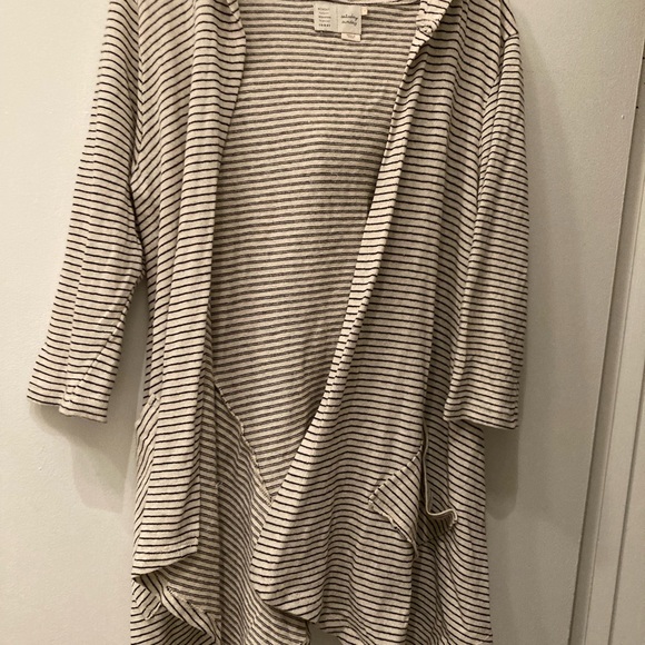 Anthropologie Saturday, Sunday hooded, cotton beach, cover-up jacket L - Picture 1 of 5